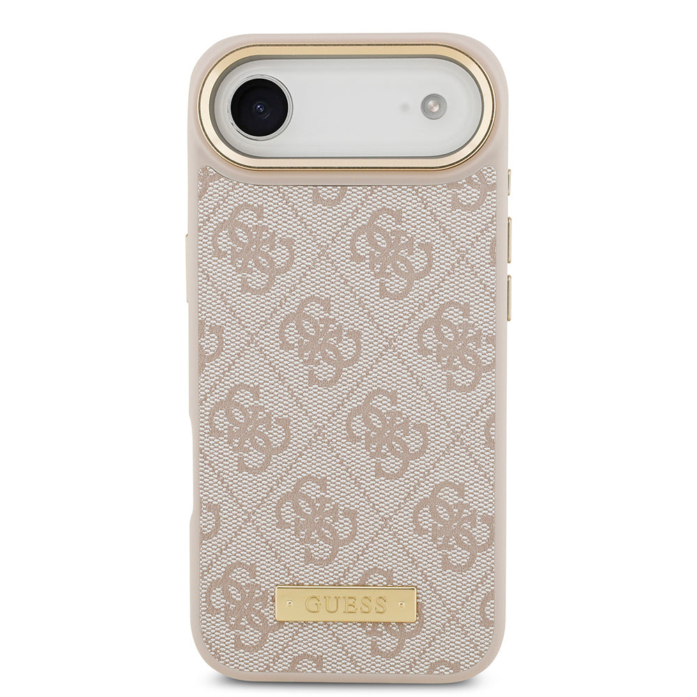 Guess iPhone 17 Air Orjinal Lisanslı M-safe Şarj Özellikli 4G Desenli PU Metal Plaka Klasik Logolu Kılıf Guess iPhone 17 Air Orjinal Lisanslı M-safe Şarj Özellikli 4G Desenli PU Metal Plaka Klasik Logolu Kılıf